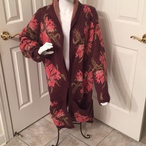 Free People " Flower Power" Cardigan